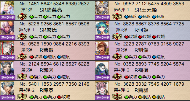 chan_don2's tweet photo. 需要あれば登用お願いします。
#三国志大戦  #解任 #解任武将  #三国志大戦解任 #三国志大戦登用 https://t.co/AvXe5aDtcu