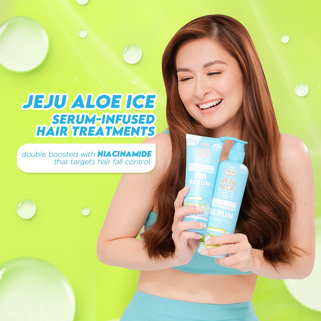 FreshSkinlabPH's tweet photo. Faster hair growth? โ๏ธ #AchieveYAN with Jeju Aloe Ice Niacinamide-infused Hair Treatments! ๐โโ๏ธ Niacinamide helps to keep your scalp and hair strands healthy and strong to promote faster hair growth.๐งฌโ #LiveFresh #YANangFRESHhairgoals #FreshHairlab #JejuAloeIce #MarianRivera https://t.co/6DfdWBeieW