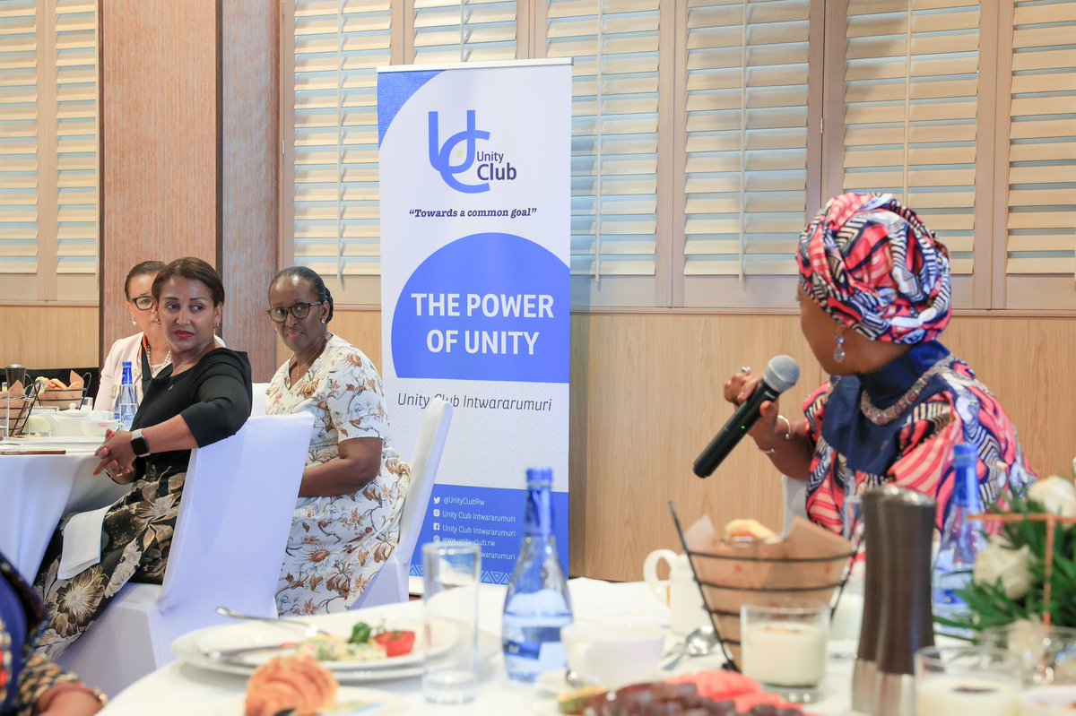 FirstLadyRwanda's tweet photo. The Power of Unity and Reconciliation is one that conquers all!

This morning, First Lady Mrs Jeannette Kagame, fellow First Ladies and the Rt Hon. @PScotlandCSG, have joined a breakfast hosted by @UnityClubRw during which guests will learn about Rwanda’s Journey. https://t.co/eh28mxpX3r