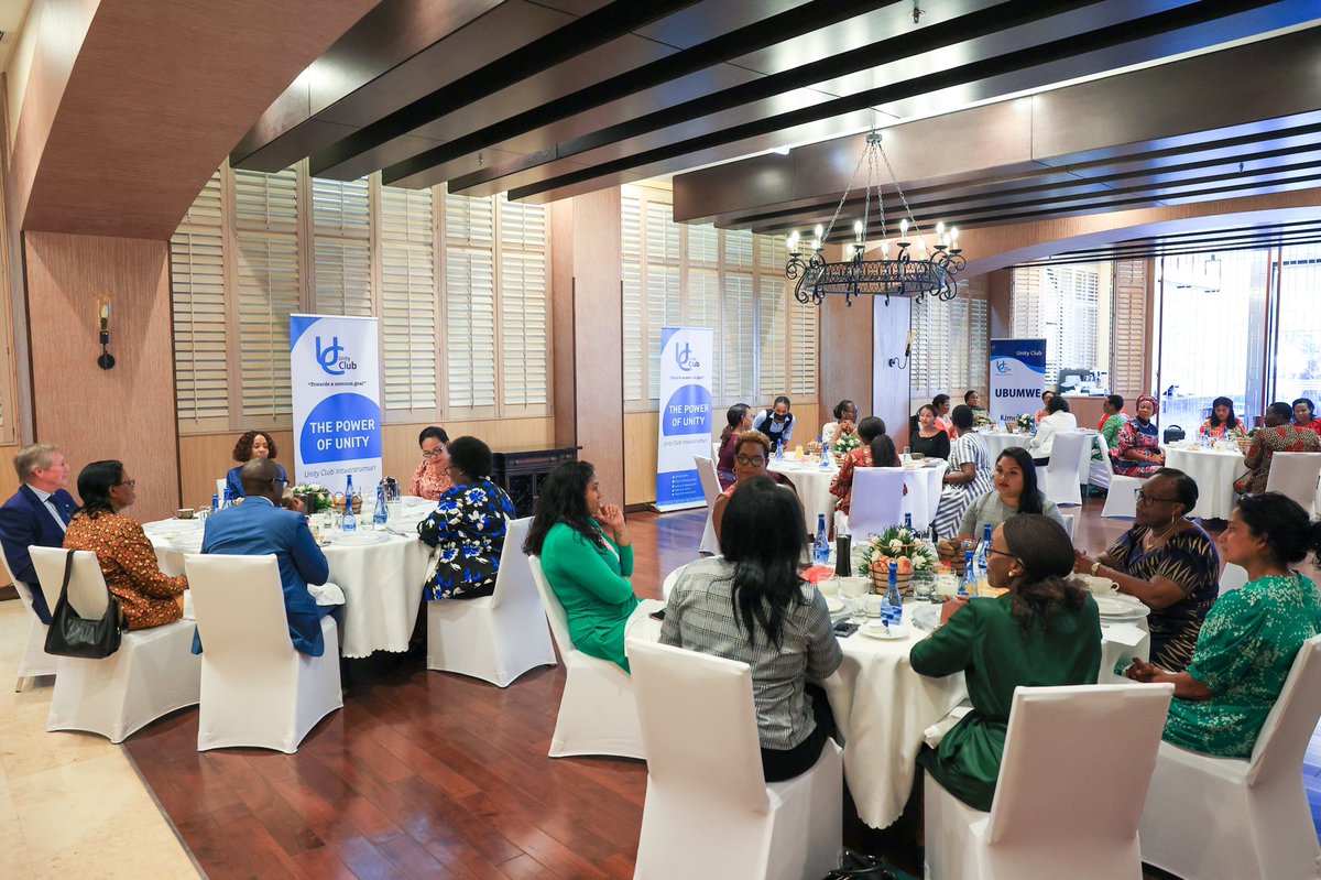 FirstLadyRwanda's tweet photo. The Power of Unity and Reconciliation is one that conquers all!

This morning, First Lady Mrs Jeannette Kagame, fellow First Ladies and the Rt Hon. @PScotlandCSG, have joined a breakfast hosted by @UnityClubRw during which guests will learn about Rwanda’s Journey. https://t.co/eh28mxpX3r