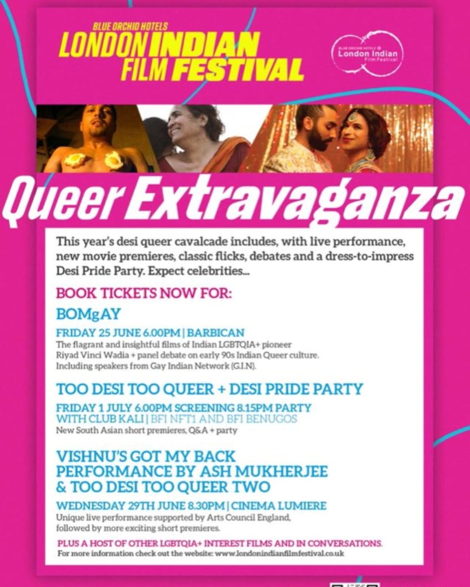 London Indian Film Festival starts today with an amazing & inspirational range of films, performances & panel talks.
Including a Desi Pride Queer Extravaganza.
@LoveLIFF @caryraj @LotusVisualPro @totallyoutnow @ShivRaichandani @JDL_queerasia
@JDL_queerasia
londonindianfilmfestival.co.uk/liff-2022-fest…