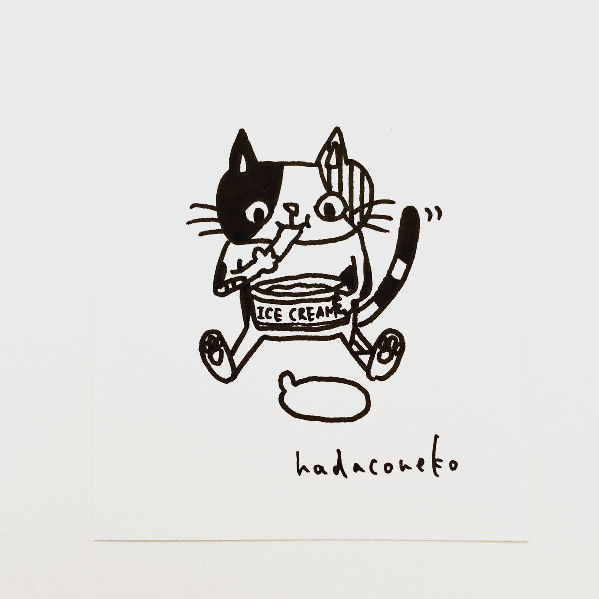 絵 リトグラフ 猫 ねこ Cat モノトーン イラスト ナチュラル 海外作家