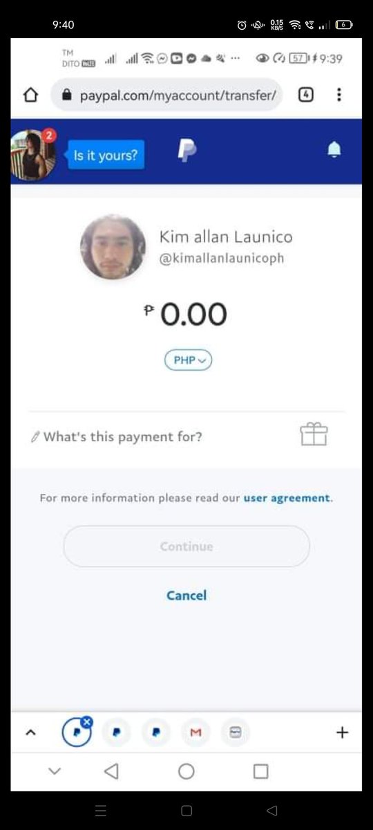 _jyzip's tweet image. #paypalhacker #scammer I was on a live stream on my phone then I am receiving an otp for my paypal to be sent to this person.. I messaged the person who received the money then he noticed that someone uses his to be sent to this person. If you are not using your @PayPal actively
