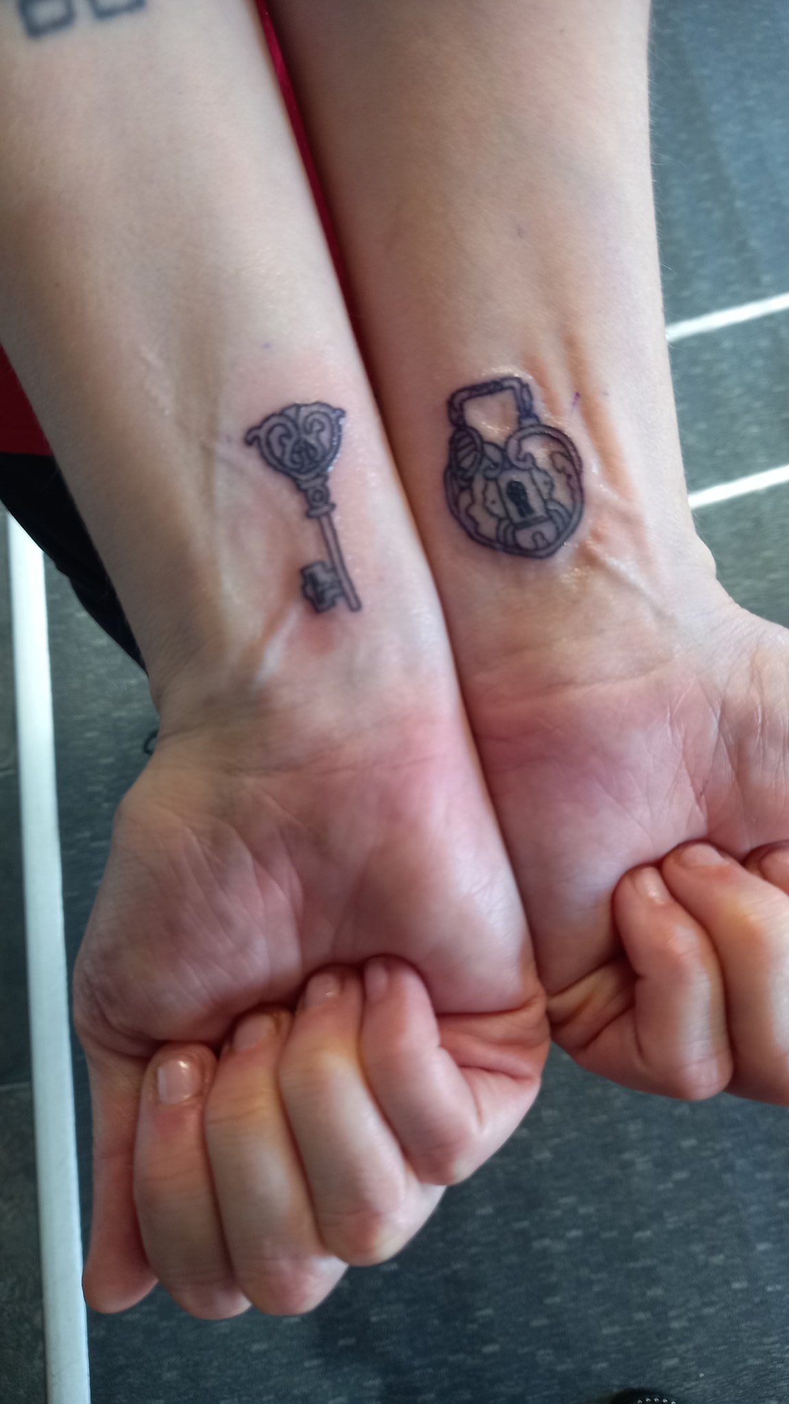 Lock And Key Tattoos For Couples