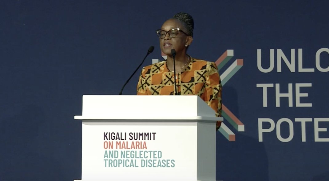 TrachomaControl's tweet photo. "We are inspired by our late colleague, Dr Mwele Melacela, and her vision of integration. Let's do this in respect for Mwele". @WHO's @MoetiTshidi talks about the importance of integration to deliver malaria and NTD interventions efficiently to all people at risk. #KigaliSummit https://t.co/w7I75W08SJ