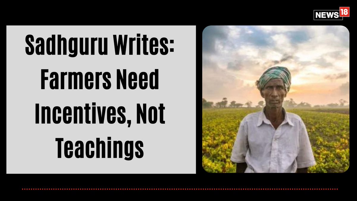 news18dotcom's tweet photo. #OPINION | It is very important to understand that farmers do not enjoy throwing fertilisers...They are throwing it because the soil is in such a condition that if you do not put enough fertiliser, nothing will come out of it - @SadhguruJV  

https://t.co/5bpKwV9fx1 https://t.co/0jhftoTt6Y