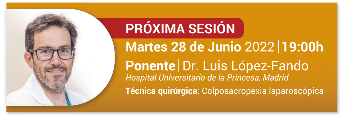 sinug_org's tweet photo. ¿Ya has entrado a https://t.co/4WbH2mGKXT para apuntarte en la próxima sesión de #Uroperando con expertos?
🗓️Martes 28 de junio
🕖19:00 horas 🇪🇦
🧑⚕️ @lopez_fando @dr_arlandis
💉Colposacropexia laparoscópica
¡No te lo pierdas!
Con el apoyo de #Lacer
#SINUGvirtual https://t.co/IX8UaGL32v