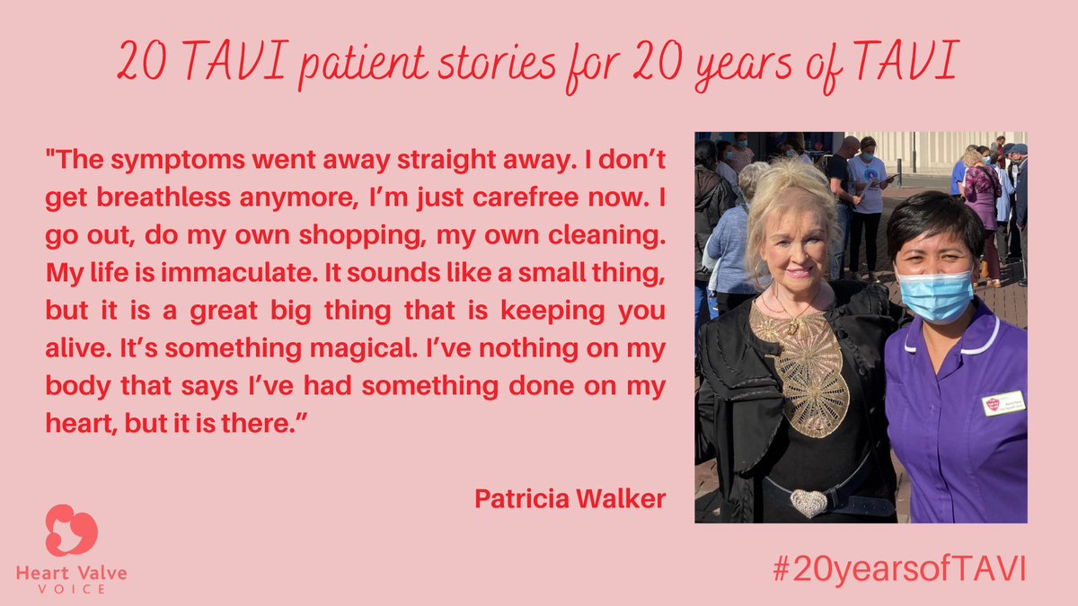 HeartValveVoice's tweet photo. After struggling with breathlessness while out walking, 85-year-old Patricia was diagnosed with aortic stenosis. Now, thanks to the team at @LeedsHospitals, she has a "new life" - and is enjoying every minute of it.

Read her story here:
https://t.co/ZeohVgVe9z

#20YearsOfTAVI https://t.co/8KkMe61qR3