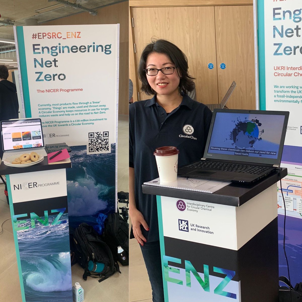 Great to catch up with colleagues from <a href="/CEHubUK/">Circular Economy Hub (CE-Hub)</a> and <a href="/CircularChem/">UKRI CircularChem</a> at the <a href="/EPSRC/">Engineering and Physical Sciences Research Council</a> #Engineering #NetZero showcase  #EPSRC_ENZ #NICER #circulareconomy #sustainable #METALLURGY