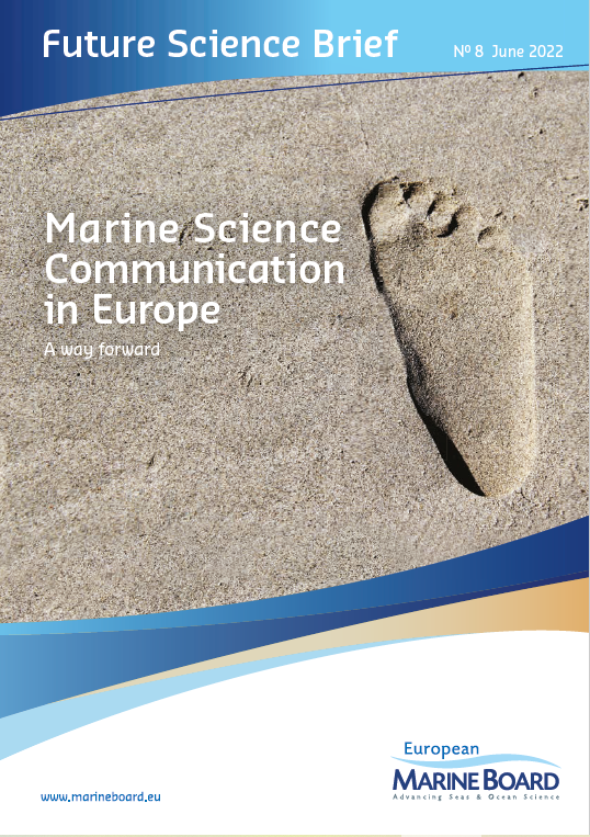 EMarineBoard's tweet photo. What is the role of #marine #scicomm and how will it need to support #science, #society and the #Ocean in the future? Find out in our new Future Science Brief on 'Marine Science Communication in Europe: a way forward', published today: https://t.co/dFISTPNJ3B https://t.co/Ex9eRYxWnW