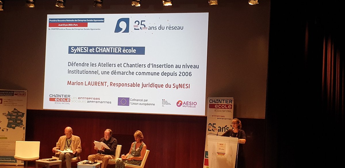 Le <a href="/SyNESI_ACI/">SyNESI</a> est dans la place. Merci au syndicat des employeurs spécifiques d'insertion et à travers eux la branche professionnelle des #ACI de partager ce beau moment du réseau des #EntreprisesSocialesApprenantes

#RencontresdesESA2022
#CHANTIERécole25ans