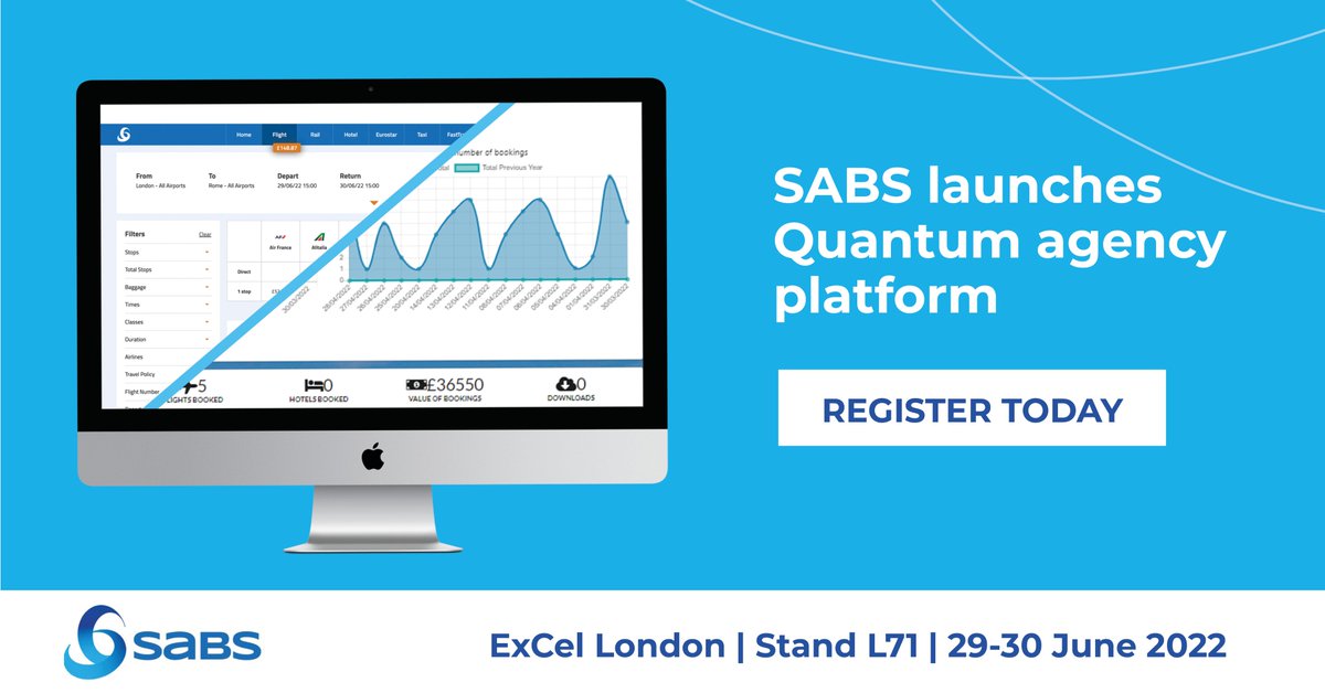 sabsTT's tweet photo. We are excited to announce that we have launched our new cloud-based platform, Quantum Agency ahead of the @TravelTech_Show. Register today at https://t.co/AbQ6RrMxyn and drop by stand L71 for a demo!

Read more: https://t.co/6XvFYmIr4s

#traveltech #technology https://t.co/t3ayVdNphi