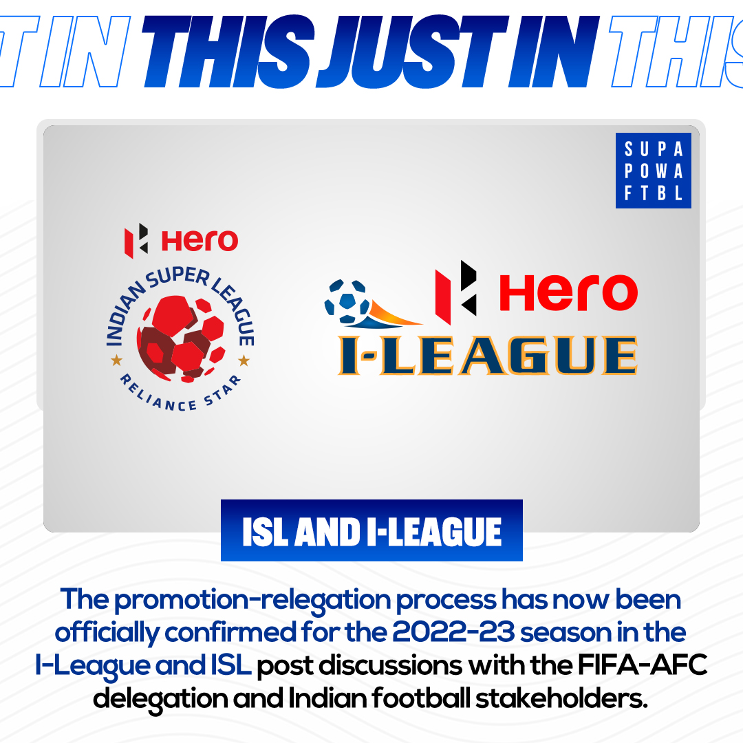 SuperpowerFb's tweet photo. An excellent decision to take 🇮🇳 football one step further! 🎉🙌

The upcoming season of the #HeroISL will finally see the promotion-relegation process. 💥⚽

#ISL #LetsFootball #ILeague https://t.co/JQKOgHmzSy