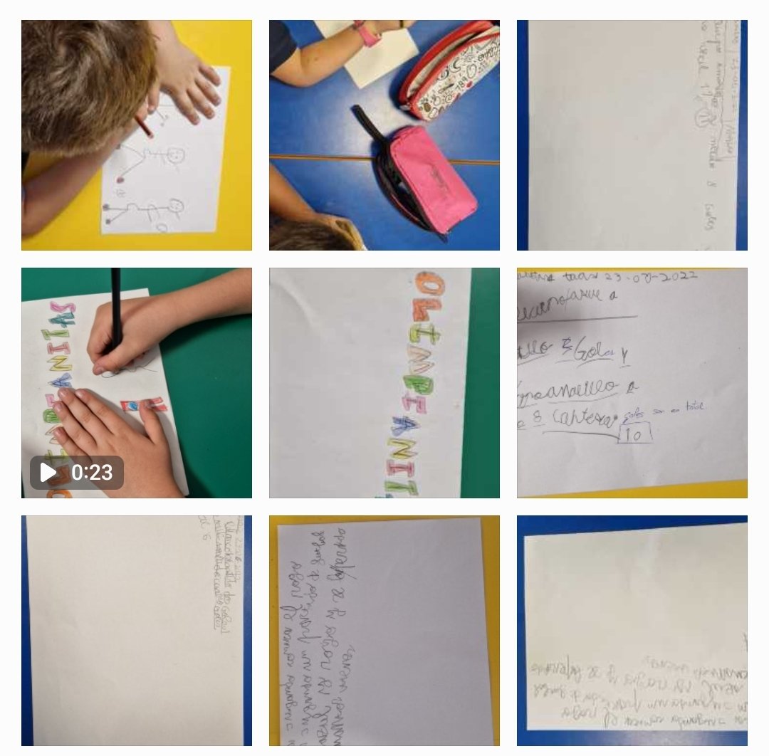 Entre juego y juego los niños inventan problemas relacionados con las olimpianitas, y realizan dibujos muy deportivos. <a href="/HBSTORREJON/">Humanitas Torrejón</a>