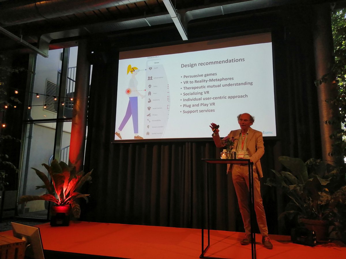 RealityNomad's tweet photo. Fascinating speech by Harry van Goor on pain management with #VR. Benefits and challenges that starts from the very personal and unique experience of each patient.
#VR4Pain https://t.co/EFPiiaxCqF