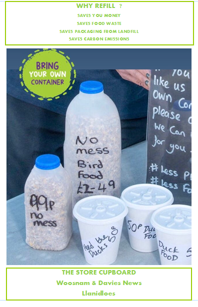 trudydavies1964's tweet photo. The Store Cupboard #zerowaste #RefillStore We encourage all our customers to #reuse #reduce #recycle Sustainability is the way forward in retail to Stay relevant & be savvy!
#Woosnam #Llanidloes @ThisIsRN @TheFed_Online @FSB_Wales @betterRetailing @ACS_LocalShops @TalkingRetail https://t.co/s6rpMuK3ZR