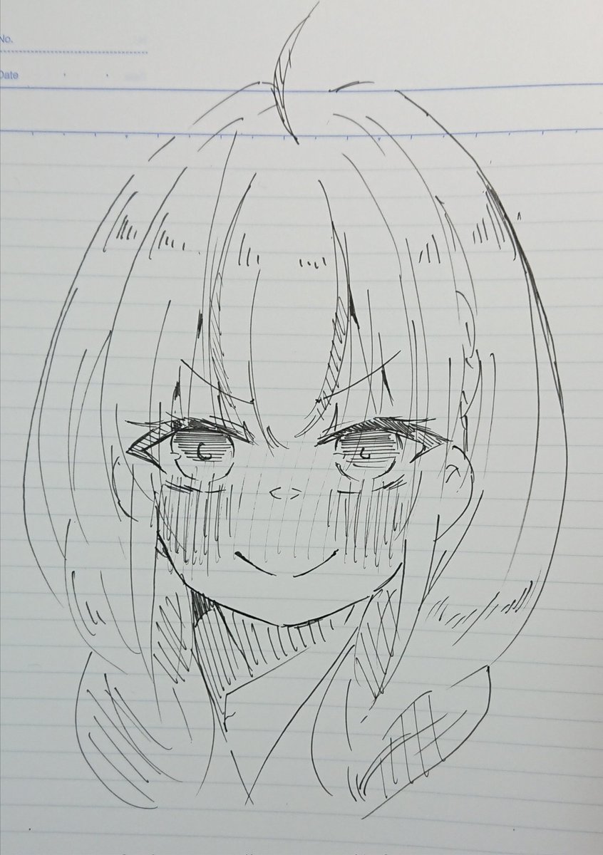 ミリペンであくあちゃんを5分一発書きしてみた✨ 