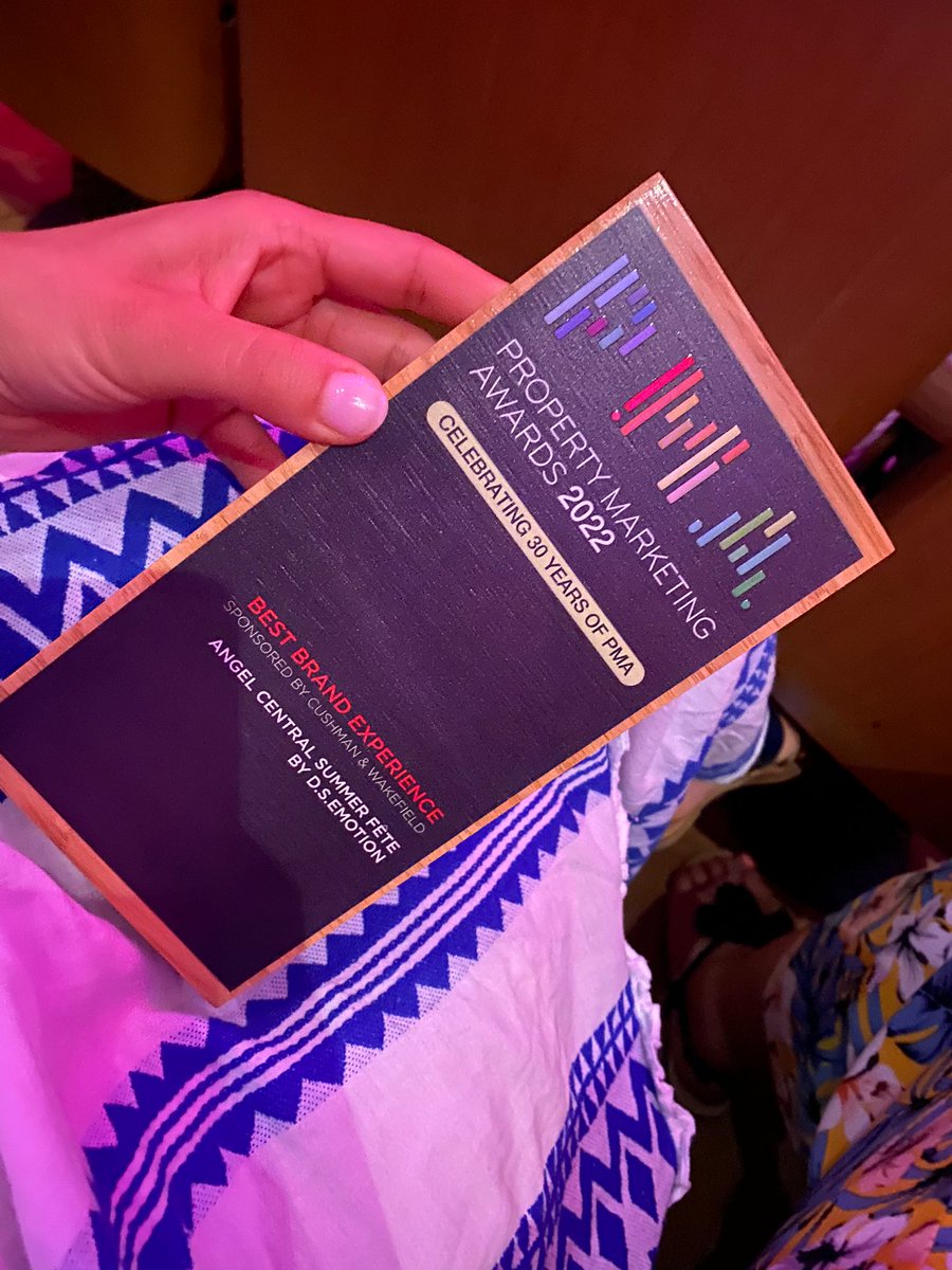 What a fantastic evening for DS.Emotion at the #PMA2022! 

We're thrilled to have won Best Brand Experience AND Grand Prix 2022 for the Angel Central Summer Fete 🙌

We're also delighted to be highly commended for our work on Glass Works, Barnsley. 👏