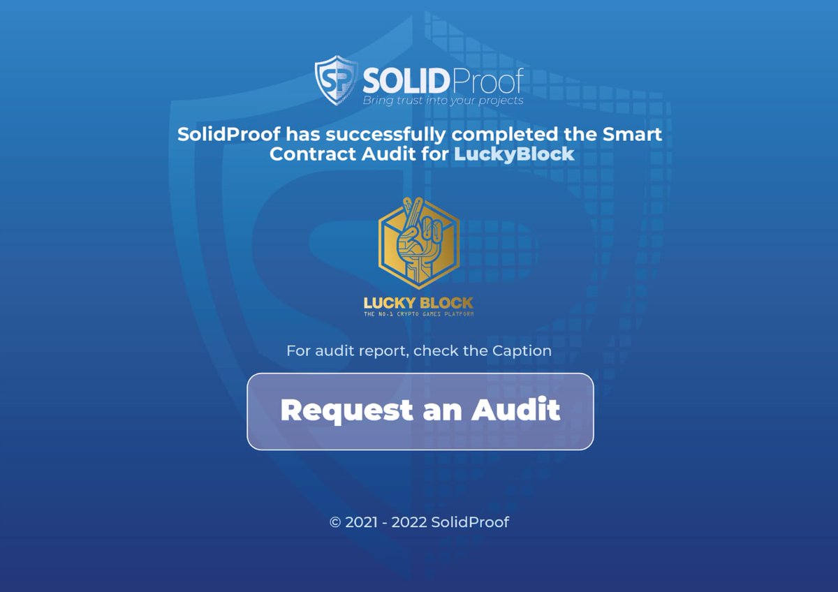 _luckyblock's tweet image. V2 token audit passed! ✅

That means that we're getting closer to listings on centralized exchanges! 🤩

Let the #CountdownToCEXs begin! 🥳 

@SolidProof_io #crypto #audit #CEX #listings #blockchain
