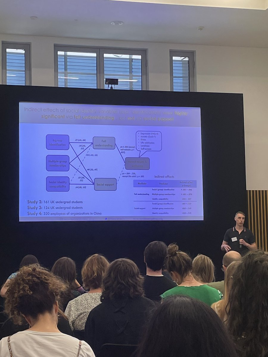 Absolutely fascinating talk by <a href="/realandrewliv/">Andrew Livingstone</a> on the important role of felt understanding to unlock the #SocialCure. #ICSIH