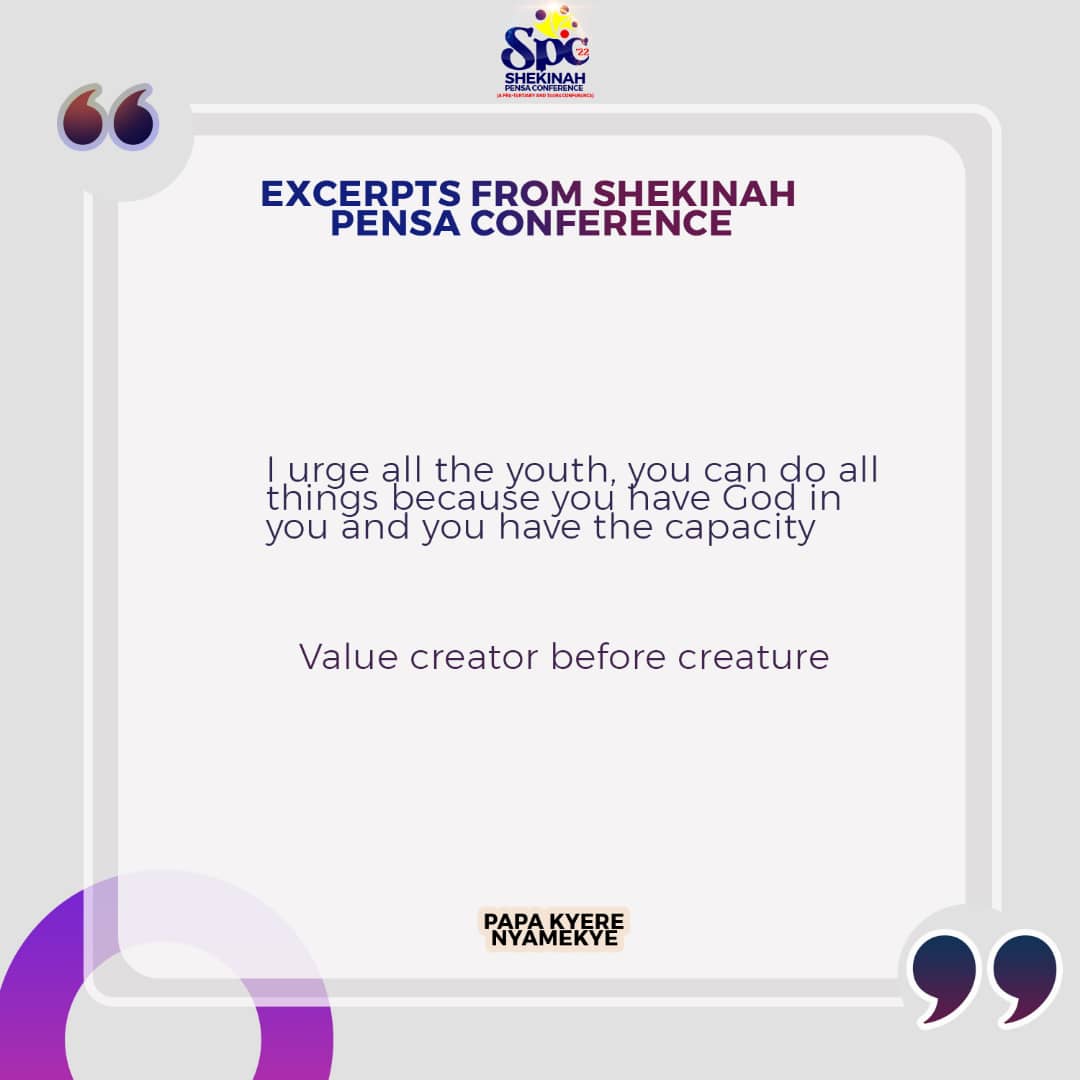 pensaghana1's tweet photo. 📝| Excerpts from the Shekinah PENSA CONFERENCE.

#HeyBrother 
#HeySister 
#BeGrounded
#SPC22
#PossessingTheNations https://t.co/btRreXmwmJ
