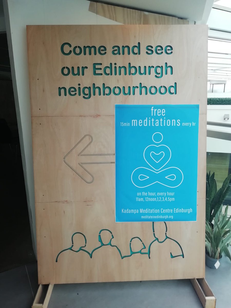 edinburgh_our's tweet photo. Happening now - Kadampa Meditation Centre is here hosting Meditation taster sessions in our @WaverleyMarket urban room! On the hour, from 11AM to 5PM today. https://t.co/aXCzAIh2K1