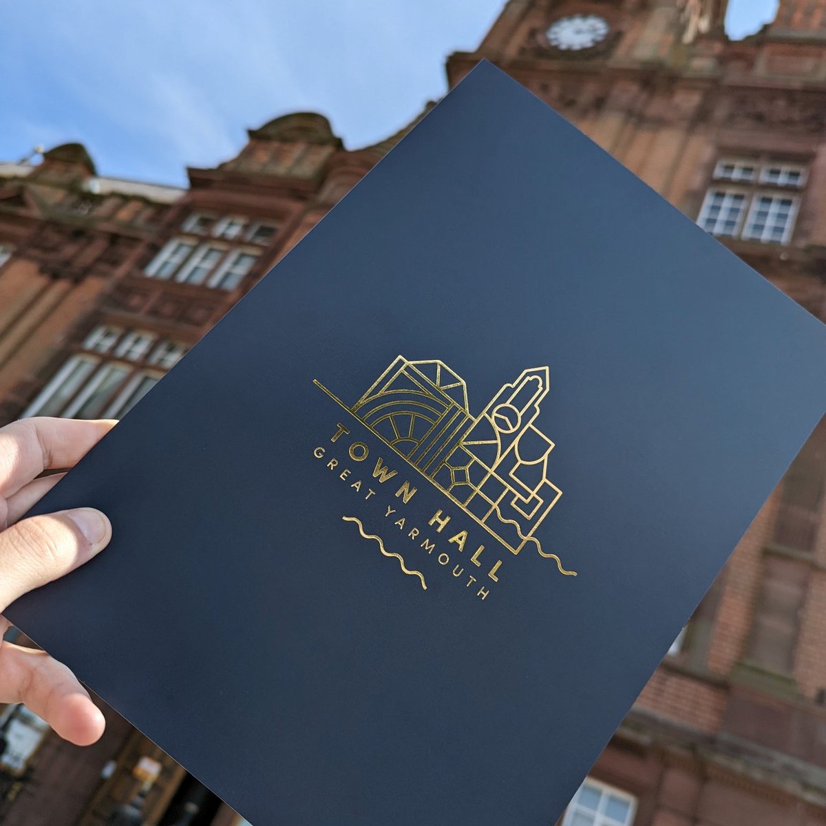 Just look at our shiny new presentation folder, packed full of brochure information about weddings at the #TownHall, #GreatYarmouth. 🤩

Pop in & collect yours! #TownHallWeddings #GreatYarmouthWeddings #GreatYarmouthWeddingVenue #NorfolkWeddingVenue #2022weddings #2023weddings