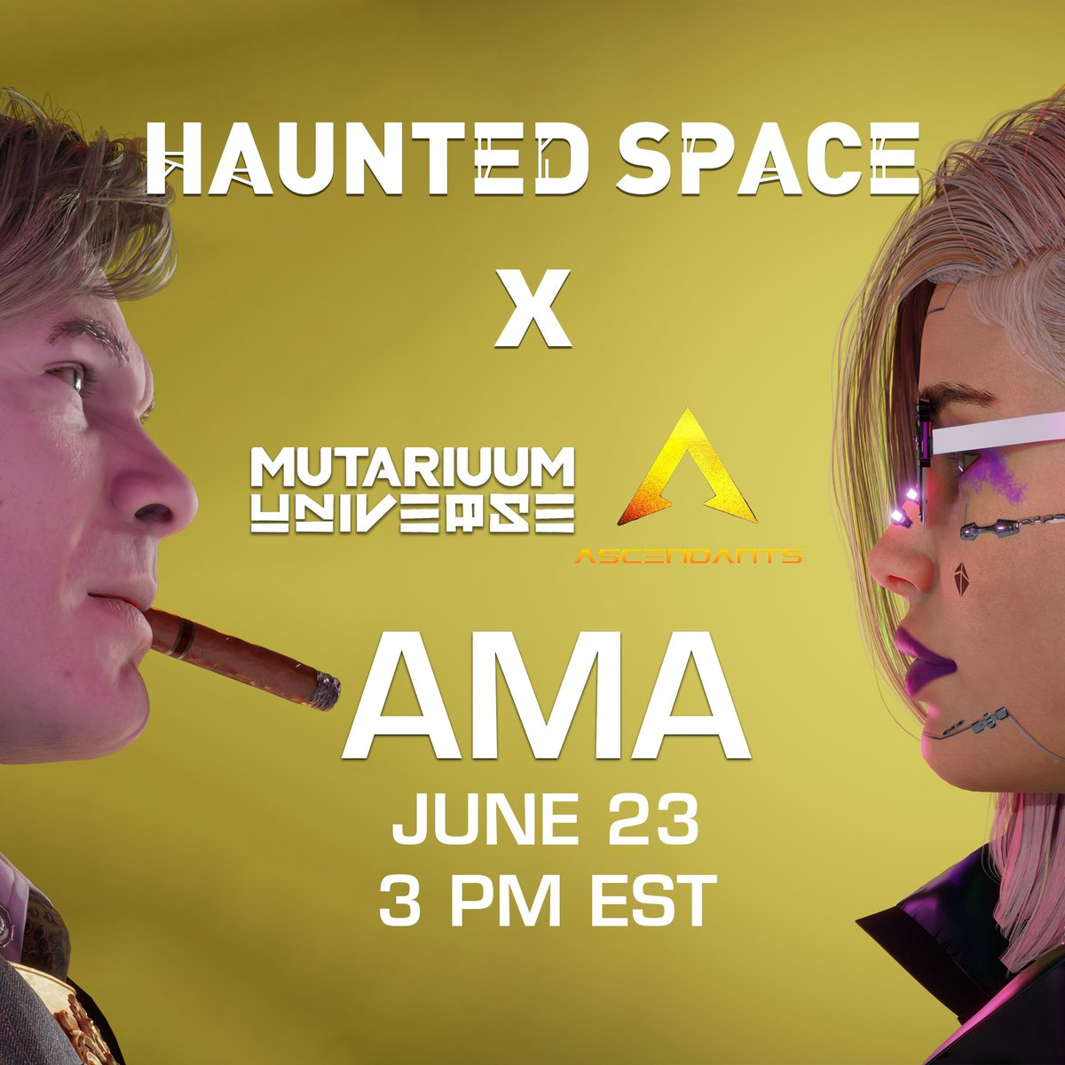 Hunters, today we are going to be guests at a Twitter Space hosted by @Ascendants_nft and <a href="/Mutariuum/">Mutariuum</a>

Join us at 3PM EST (7PM UTC)🚀

See you there!🔥

We'll give some prizes👀