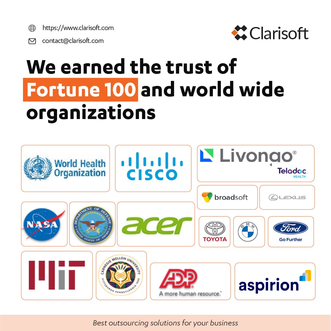 clarisoft's tweet photo. Our partners’ acknowledgements make us proud of our work. 👏🏼 We are honored to be part of our clients’ success stories. 

🏆 𝒀𝒐𝒖𝒓 𝒔𝒖𝒄𝒄𝒆𝒔𝒔 𝒊𝒔 𝒐𝒖𝒓 𝒔𝒖𝒄𝒄𝒆𝒔𝒔.

We are here for you: 
📩 contact@clarisoft.com
🌐 https://t.co/quP15FoGBc https://t.co/XoQvdKg2en