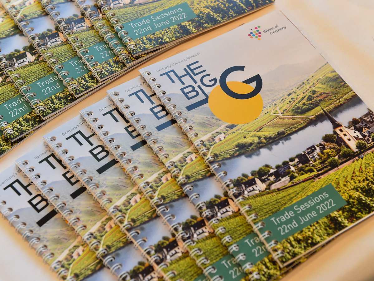 WinesofGermany's tweet photo. We’re still on a high after our annual Big G tasting yesterday! Thank you to our speakers Jonathan Kleeman, @bertblaize and Mark Dearing from @Justerinis. Particular thanks also to winemakers Eva Fricke, @grieselsekt and @braunewell who flew in for the final session of the day. https://t.co/3bvNvJHuAC