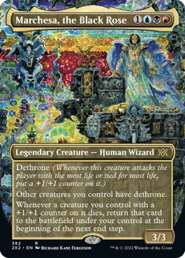 Heh @wizards_magic knows of my love for Grixis. I've got double the  spoilers for #MTG2X2. We've got a little gobbo and the black rose herself,  Marchesa  ! She's back with new