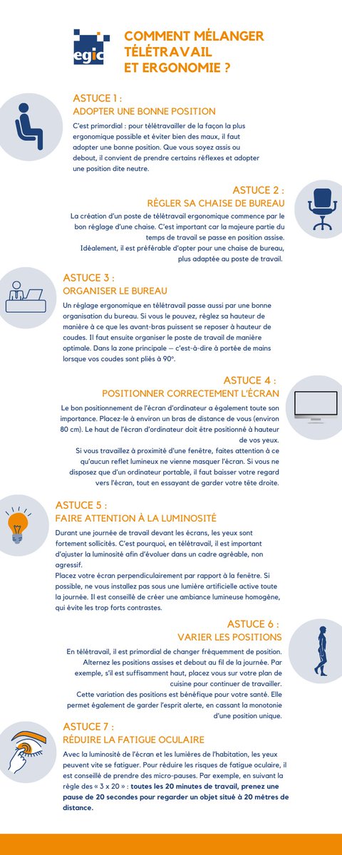 [TIPS] Pour bon nombre de salariés et collaborateurs, le télétravail demande un vrai changement, car les logements ne sont pas tous adaptés. Comment concilier travail et ergonomie ? 💪

#télétravail #ergonomie #bureau