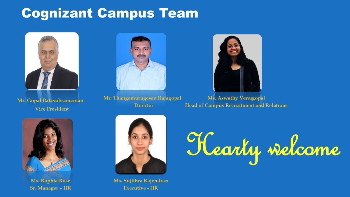BIHER_Official's tweet photo. Hearty Welcome - Cognizant Team - For the Campus Visit
#biher #CTS #campuslife #campusvisit #Cognizant https://t.co/LA115dyYSi