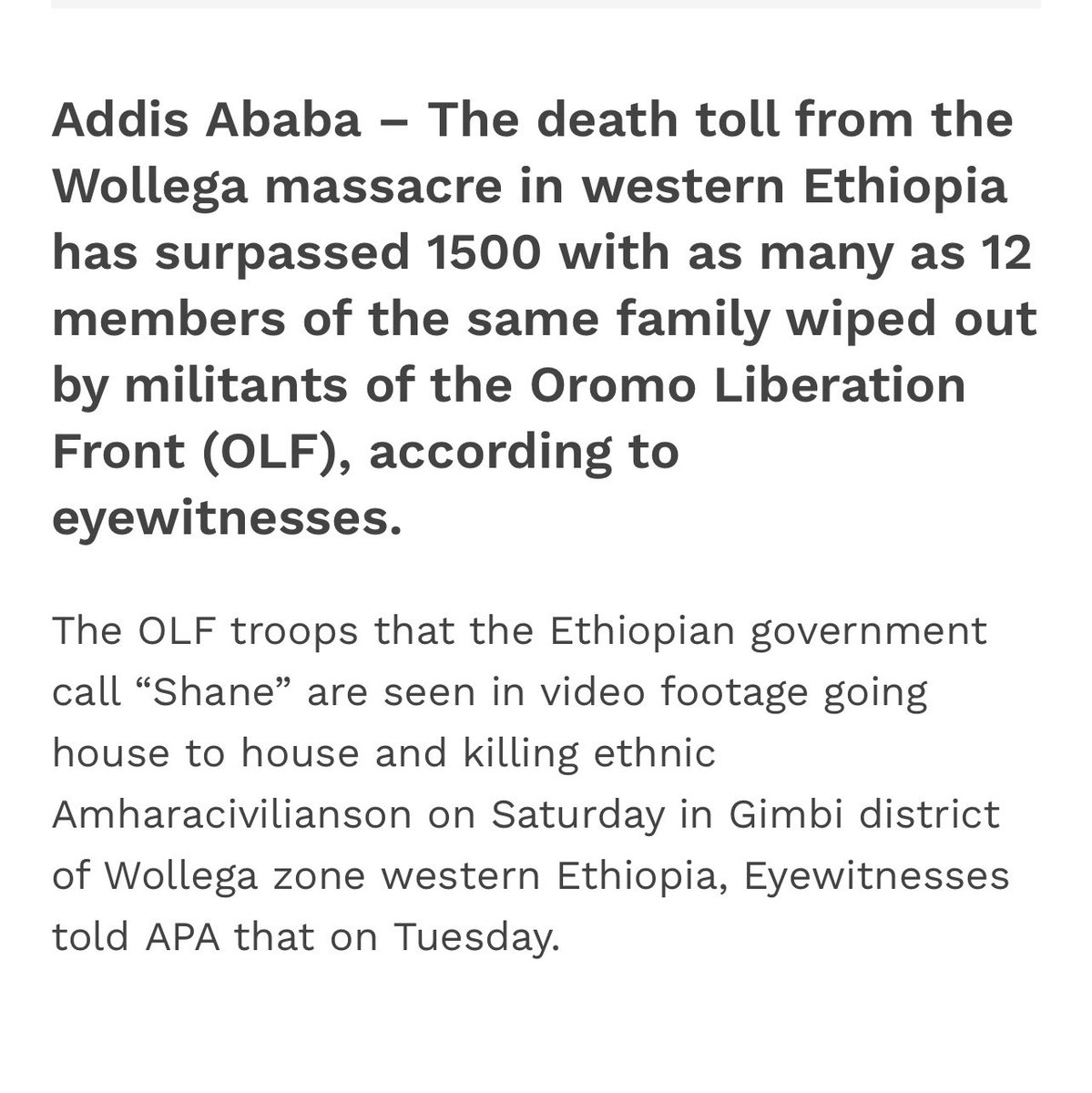 LulitShume's tweet photo. This is truly disturbing!!! @AbiyAhmedAli chigign kemitekil Kibur yehonewun ye sew lijochin hiwot tadeg
#Ethiopia
#AmharaGenocide #AmharaUnderAttack #OromoLivesMatter
#TigrayCantWait
#AyizoshHagere https://t.co/2FywocBuKf