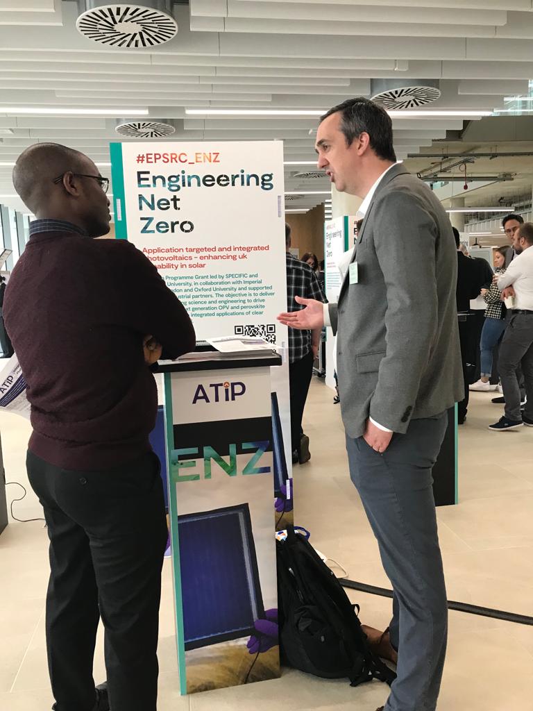 Application Targeted and Integrated Photovoltaics (@atip_pg) on Twitter photo This week we attended the EPSRC Engineering Net Zero event in Glasgow.
James Ryan <a href="/ryanlabswansea/">Ryan Group Swansea Chemistry</a> representing <a href="/atip_pg/">Application Targeted and Integrated Photovoltaics</a>
<a href="/SwanseaUni/">Swansea University</a> , <a href="/info_specific/">SPECIFIC</a> & <a href="/SwanseaChem/">Chemistry SwanseaUni</a>
#EPSRC_ENZ This week we attended the EPSRC Engineering Net Zero event in Glasgow.
James Ryan <a href="/ryanlabswansea/">Ryan Group Swansea Chemistry</a> representing <a href="/atip_pg/">Application Targeted and Integrated Photovoltaics</a>
<a href="/SwanseaUni/">Swansea University</a> , <a href="/info_specific/">SPECIFIC</a> & <a href="/SwanseaChem/">Chemistry SwanseaUni</a>
#EPSRC_ENZ