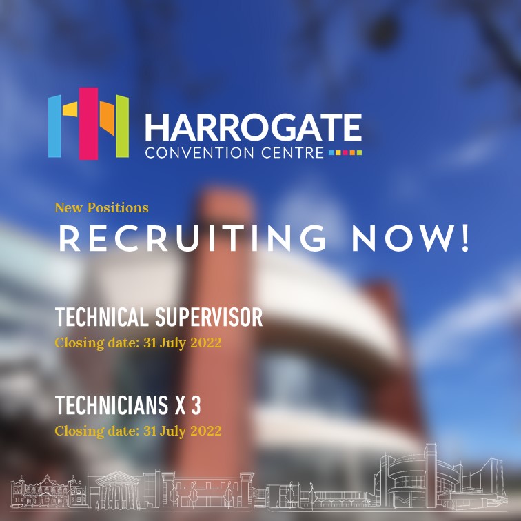 HgtConventions's tweet photo. WE ARE #RECRUITING!
#TechnicalSupervisor
#Technicians x 3
Closing date: 31 July
Planning a new move? Join the technical team that work wonders behind all the events at one of North Yorkshire's largest venues. https://t.co/sBeiJIihME #jobs #harrogate https://t.co/vvP5su2vp2