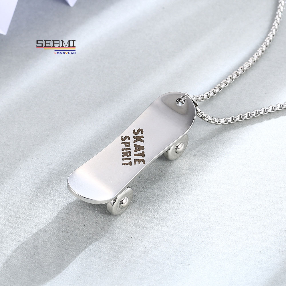 Skateboard pendant necklace.#fashionnecklace #specialjewelry 
goodlinessjewelry.com