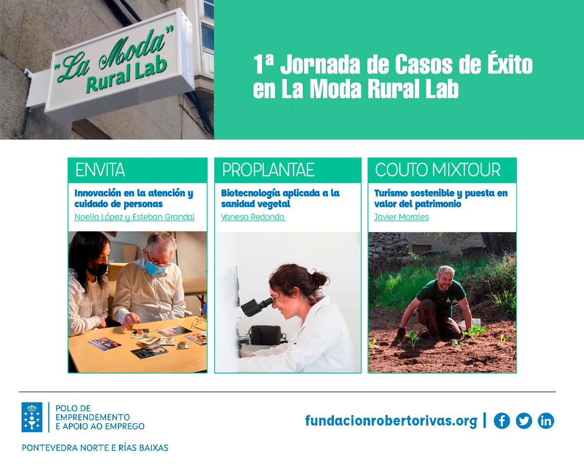 rr_fundacion's tweet image. ☝🏼 💡 ¿Se puede emprender pensando en las necesidades de una comunidad y de un territorio?
 
¡Vaya si se puede!
 
El pasado lunes 13, la #FRR realizó en #Silleda su 1ª Jornada de Casos de Éxito en el espacio de #LaModaRuralLab.


(sigue) 👇🏼