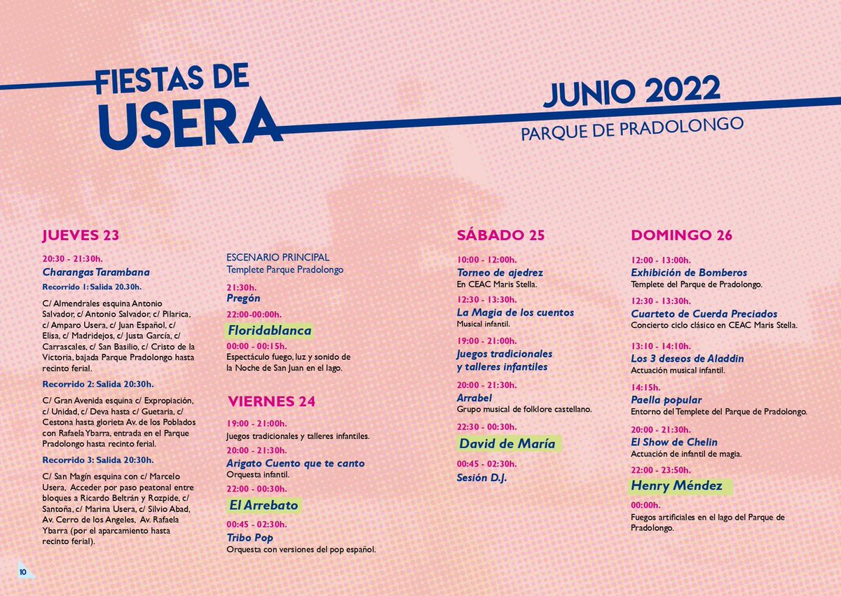 Hoy @OKUDART dará el pregón de las fiestas grandes de #Usera, ya teníamos ganas de celebrar juntos nuestras fiestas en Pradolongo. !Nos vemos esta tarde¡ 👇🏼