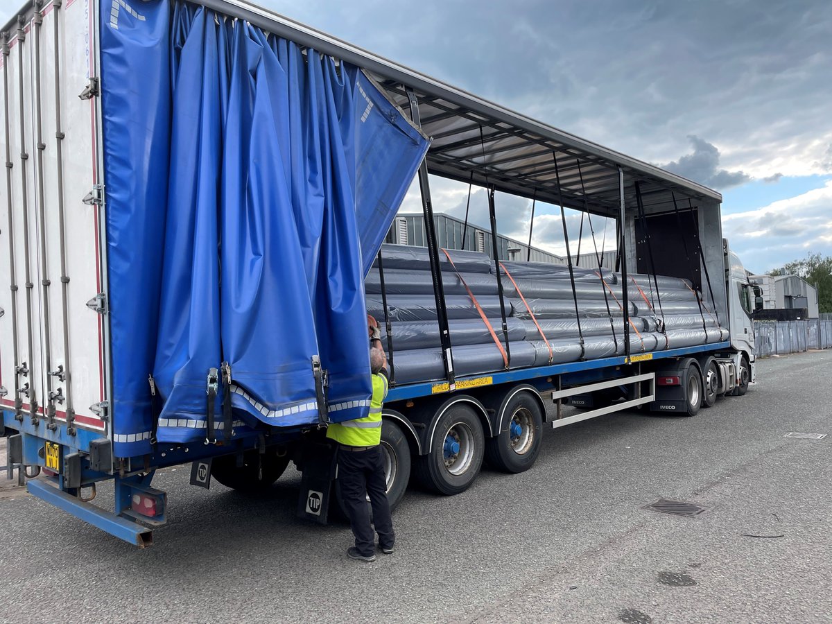 CTN offer an in-house delivery service using a full-size HGV. This picture shows 130 rolls of Sovereign carpet loaded recently for the Jubilee weekend #marqueehire #structures #events #exhibitions  #weddings #eventprofs#eventprofsuk #liveevents#exhibitions #exhibitionflooring