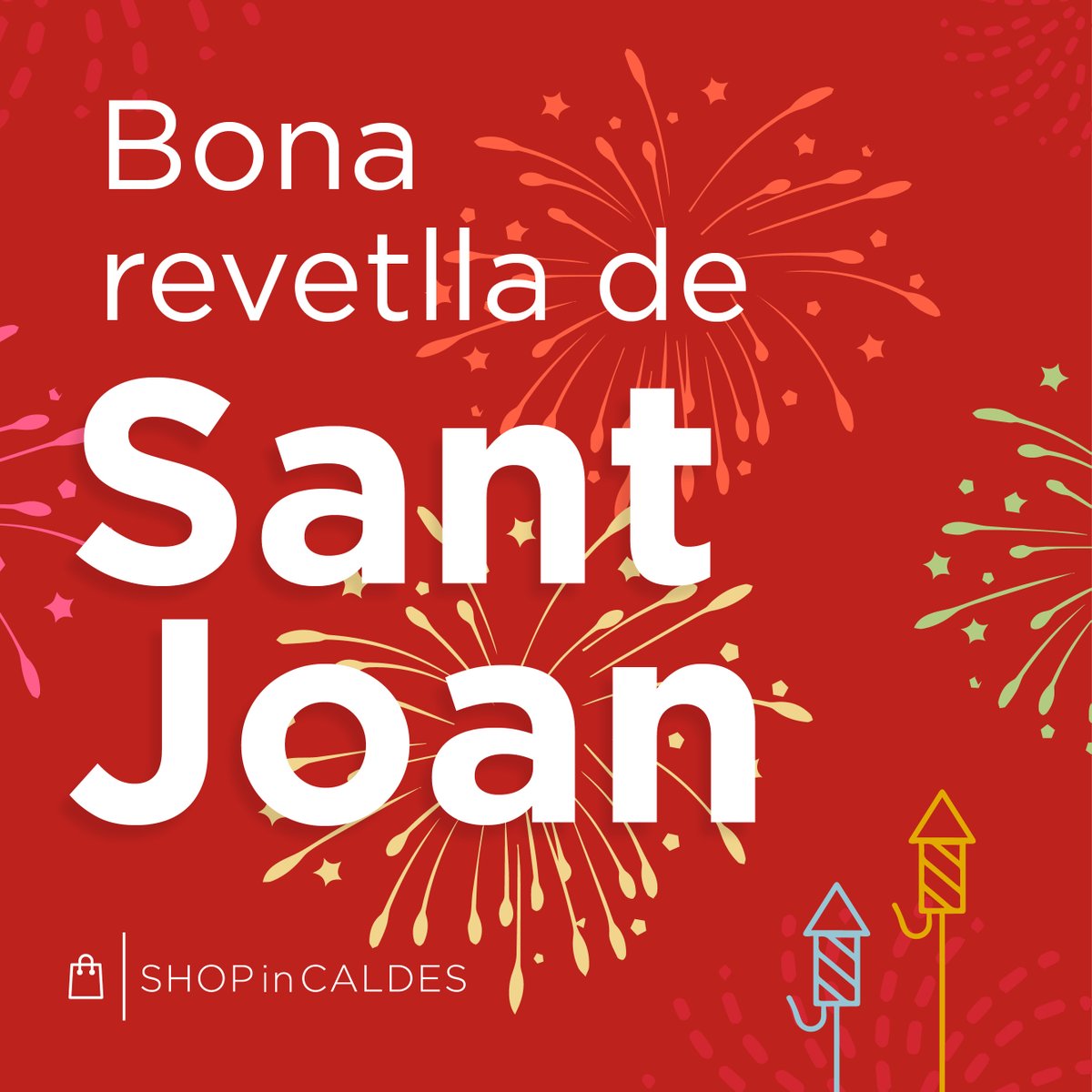 ShopinCaldes's tweet photo. A Caldes tenim ganes de celebrar la revetlla de Sant Joan!🎇
Ja tens tots els preparatius per la Revetlla de la nit més curta de l'any?
Vine a fer els últims encàrrecs a Shop in Caldes🛍
#shopincaldes #CompraaCaldes #caldesdemontbui #caldes #compraproximitat #comerç https://t.co/evwzz8GXqr