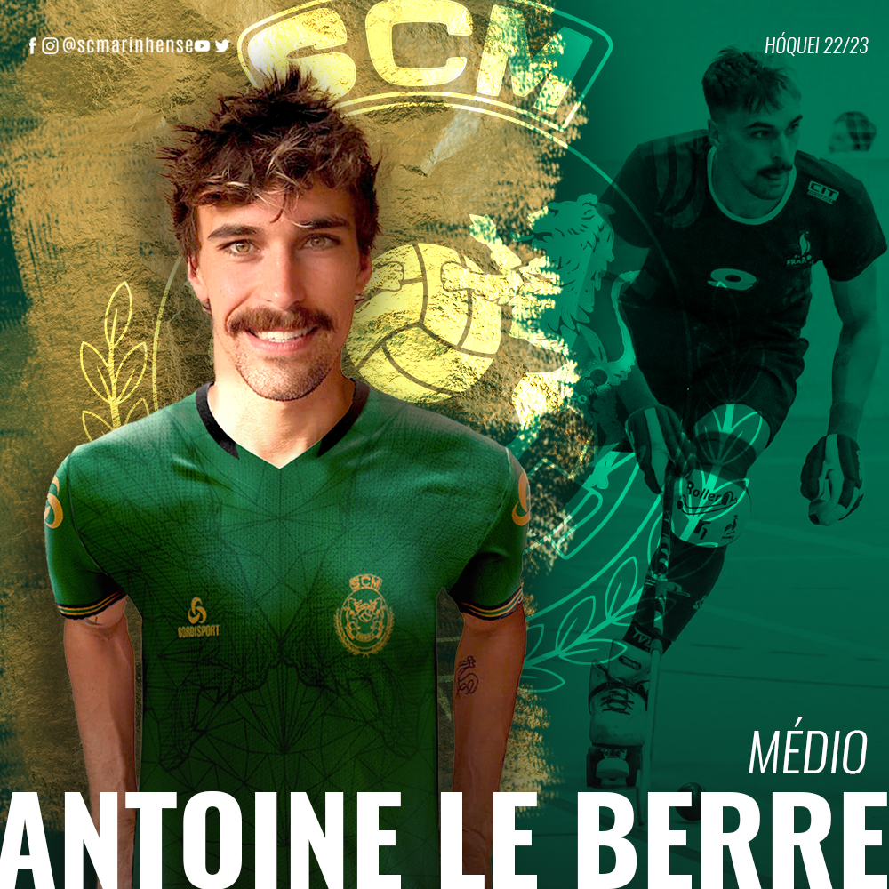 scmarinhense's tweet photo. ✅Antoine Le Berre, ex-SD Espanyol, vice-campeão europeu pela Seleção de França no Europeu de 2021 aceitou o desafio de vestir a pele dos Leões da Embra na próxima época 2022/2023.

Pelo Sporting Clube Marinhense
Vitória,Vitória,Vitória
#SCMarinhense #SCMHóqueiemPatins https://t.co/4z7SamZ1q8