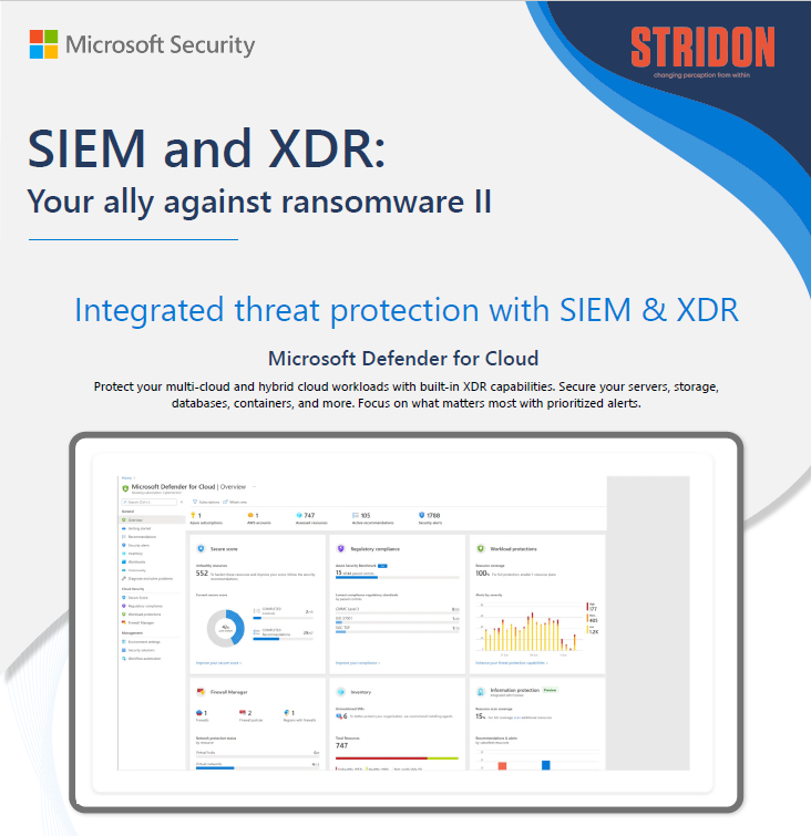 Stridon's tweet photo. Download datasheet to find out how Microsoft technology can help you protect your multi-cloud and hybrid-cloud workloads with built-in XDR capabilities. Secure your servers, storage databases, containers, and more.
#MicrosoftDefenderforCloud #SIEM #XDR @MicrosoftUK https://t.co/7ctKlmV7PC