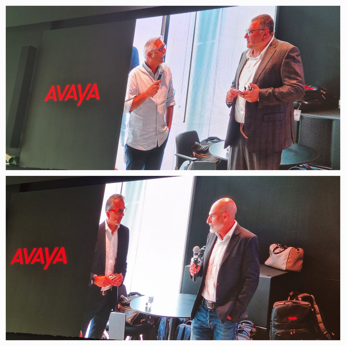 Avaya_IT's tweet photo. *Riconoscimenti a nostri Partner Eccellenti* : grazie a @LucaBersani di #Omnia e @pieroc1965 di #VideoGecom dall'evento #Avaya presso @DallaraGroup #ExperiencesThatMatter https://t.co/AbjV6o0CDz