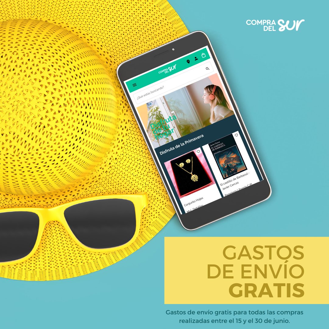 En #Compradelsur encontrarás los mejores productos de comercios locales andaluces a un sólo click.

Y encima ahora, ¡𝘁𝗼𝗱𝗼𝘀 𝗹𝗼𝘀 𝗲𝗻𝘃𝗶́𝗼𝘀 𝘀𝗼𝗻 𝗴𝗿𝗮𝘁𝘂𝗶𝘁𝗼𝘀!

Simplemente usando el código: 𝗩𝗘𝗥𝗔𝗡𝗢𝗚𝗥𝗔𝗧𝗜𝗦

📲 compradelsur.es