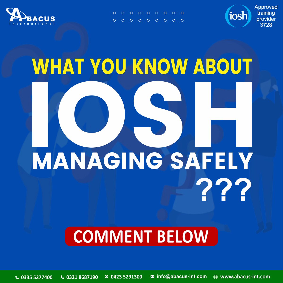 abacus_hse's tweet photo. 𝗪𝗵𝗮𝘁 𝘆𝗼𝘂 𝗸𝗻𝗼𝘄 𝗮𝗯𝗼𝘂𝘁 𝗜𝗢𝗦𝗛 𝗠𝗮𝗻𝗮𝗴𝗶𝗻𝗴 𝗦𝗮𝗳𝗲𝗹𝘆❓❓❓
𝘄𝗿𝗶𝘁𝗲 𝘆𝗼𝘂𝗿 𝗔𝗻𝘀𝘄𝗲𝗿𝘀 𝗶𝗻 𝗖𝗼𝗺𝗺𝗲𝗻𝘁 𝗦𝗲𝗰𝘁𝗶𝗼𝗻 👇🏻
-
-
#IOSH #managing #Safely #course #abacus #international #online #onlinesessions #constructionmanagement #constructionworker https://t.co/xMQrAvy3IR