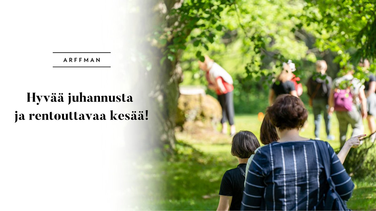arffmanfinland's tweet photo. Lomille lomps tai ainakin juhannukseen jumps! Nautitaan hetki kesän vihreydestä ja lämmöstä. Arffman toivottaa kaikille miellyttävää mittumaaria, kohottavaa keskikesän juhlaa, juhlavaa juhannusta! 😎☀️
#arffman #paraspolkutyöhön #juhannus #kesä https://t.co/T0IGzx7w9L