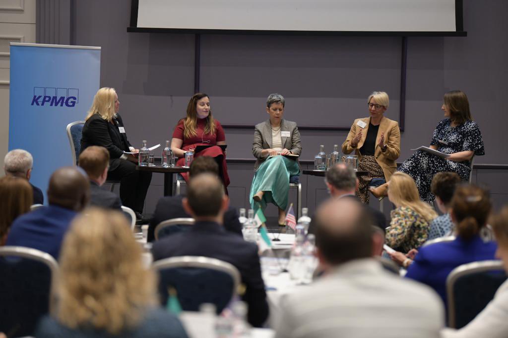 AmericanChamber's tweet photo. A busy morning for Team AmCham and our members here in @TheGalmont for our West-North-West Conference.
So much to discuss, and our new Why West-North-West one-pager has been left on every table to give you the most important details. #AmChamWNW
Kindly sponsored by @KPMG_Ireland https://t.co/GEcEfkUigW