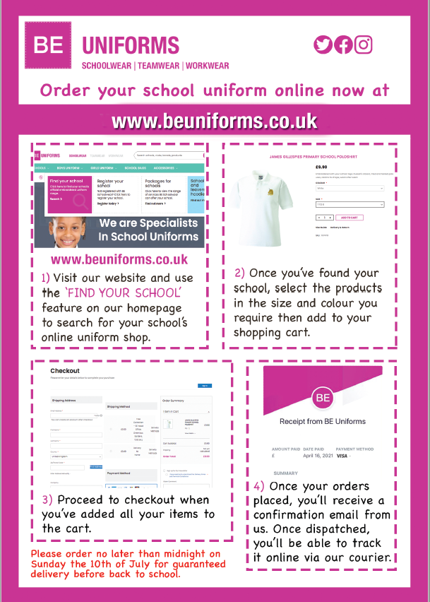BaldragonAcad's tweet photo. 1/3 Looking ahead to the new year, BE Uniforms has sent us some useful information about ordering new uniform including blazers. See below. https://t.co/Mb4TcrTHpN