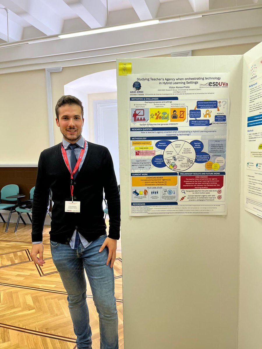 GSIC-EMIC's PhD student Víctor Alonso Prieto is presenting his work on teacher agency at the II Meeting of Young Researchers organized by Escuela de Doctorado de la Universidad de Valladolid <a href="/UVa_es/">Gabinete de Comunicación Universidad de Valladolid</a>.